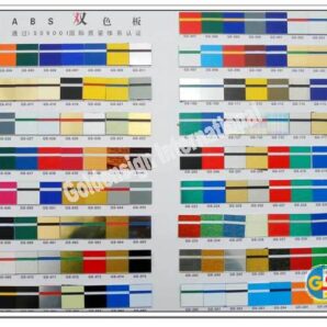 Goldensign – feuille de plastique abs de 1.5mm d'épaisseur pour découpe laser CNC 0.8mm 1.25mm, feuille de double couleur ABS